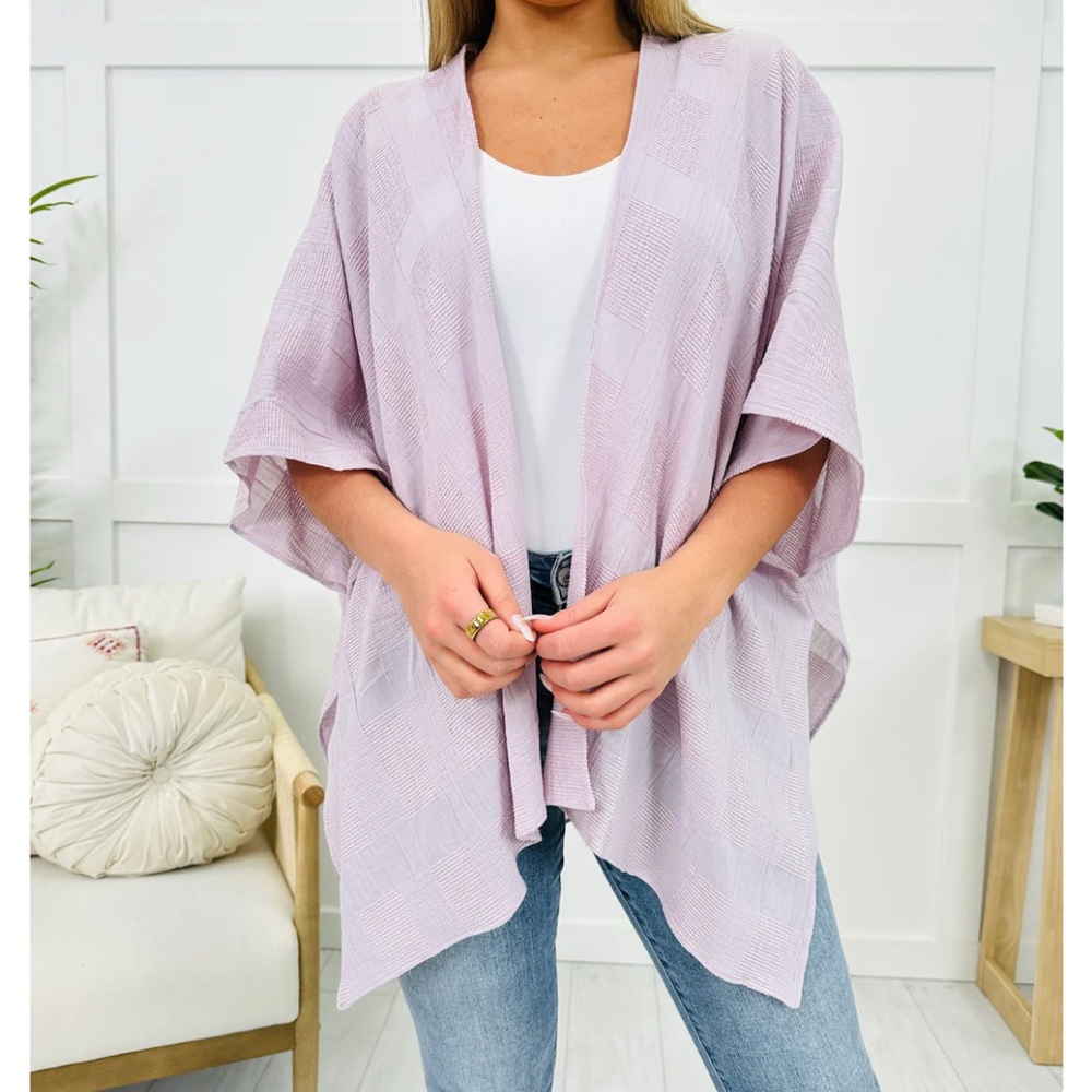 Kori Lavender Open Front Kimono Cardigan